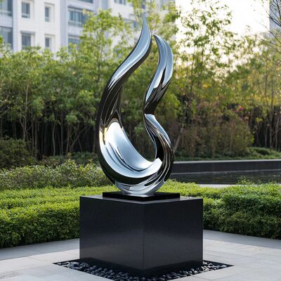 قیمت خوب Custom Garden Sculpture Contemporary Flowing Abstract Stainless Steel Sculpture آنلاین