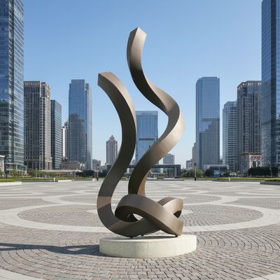 یک روبان استیل ضد زنگ دست‌ساز، که حرکت را در فلز به تصویر می‌کشد.