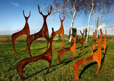 قیمت خوب مجسمه سازی مجسمه سازی اصلی مجسمه سازی مجسمه سازی گوزن ساخته شده از فولاد Corten آنلاین