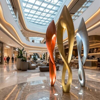 قیمت خوب بزرگ سفارشی معاصر در فضای باز انتزاعی فیبرگلاس هتل مجسمه سازی کارخانه مستقیم مجسمه هنر مدرن برای دکوراسیون چشم انداز آنلاین