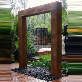 قیمت خوب طراحی دکوراسیون گیت طراحی Corten فولاد چشمه آب مجسمه ویژگی آنلاین