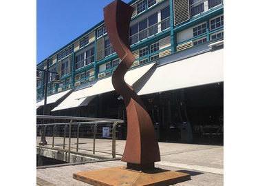 دکوراسیون در فضای باز Corten Sculpture Steel چکیده شکل باغ مجسمه سازی