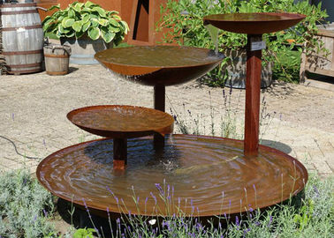 چشمه آبشار آبشار در فضای باز آبشار Corten برای باغ