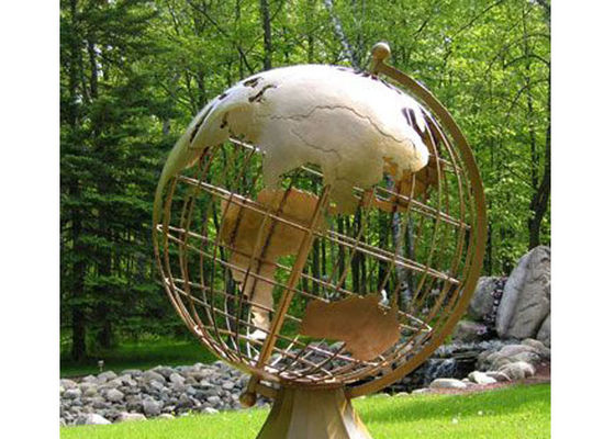 قیمت خوب مجسمه ساخته شده از برنز عتیقه OEM Casting World Globe آنلاین