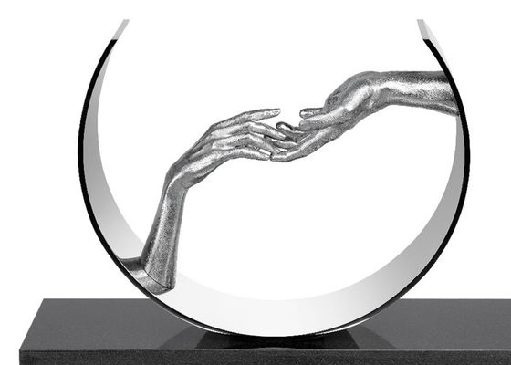 قیمت خوب مجسمه عاشقانه فولاد ضد زنگ با ارتفاع 150 سانتی متر با پایه گرانیت آنلاین